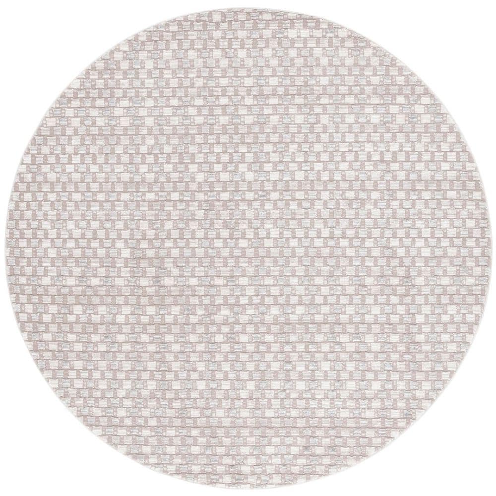 Revive 7 ft. x 7 ft. Ivory/Taupe Geometric Round Area Rug price history on PriceWatchPro