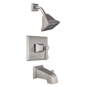 Torino Single-Handle 1-Spray Tub and Shower Faucet in Satin Nickel