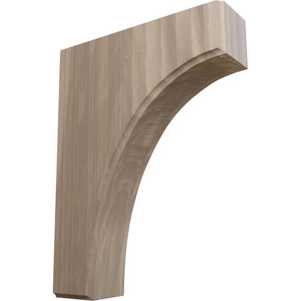 Ekena Millwork 1-3/4 in. x 6 in. x 8 in. Unfinished Wood Walnut Clarksville Corbel