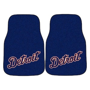 Detroit Tigers 17 in. x 27 in. 2-Piece Front Nylon Carpet Car Floor Mat Set
