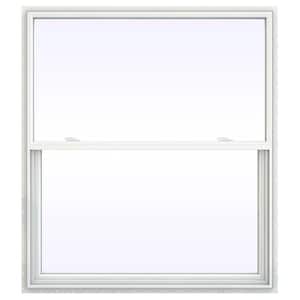 47.5 in. x 41.5 in. V-2500 Series White Vinyl Single Hung Window with Fiberglass Mesh Screen