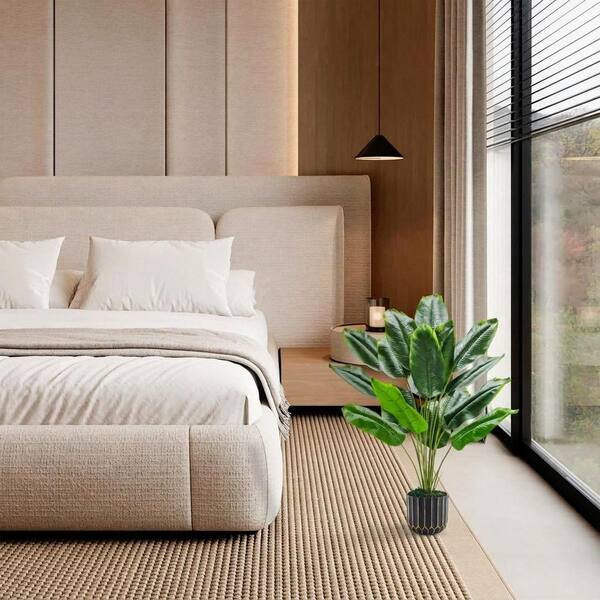 Afoxsos 4 in Artificial Green Indoor/Outdoor Birds of Paradise