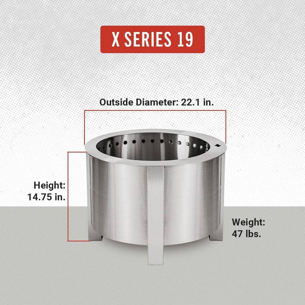 X Series 19 Stainless Steel Smokeless Fire Pit