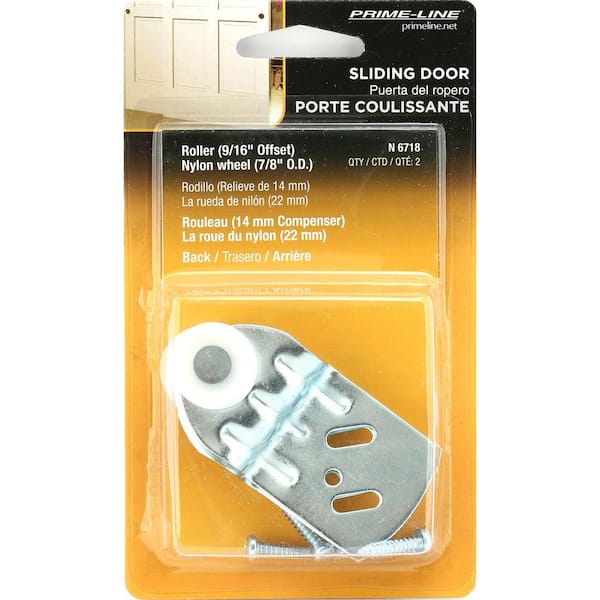 Prime-Line 9/16 in. Offset Sliding Wardrobe Back Door Roller Prime-Line 9/16 in. Offset Sliding Wardrobe Back Door Roller