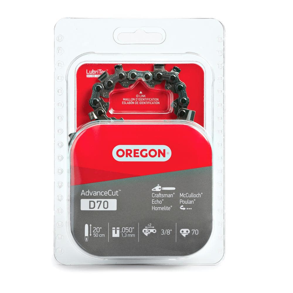 Oregon D70 Chainsaw Chain for 20 in. Bar Fits Echo, Homelite, McCulloch ...