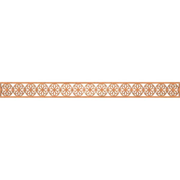 Ekena Millwork Blume Fretwork 0.25 in. D x 46.375 in. W x 4 in. L Cherry Wood Panel Moulding