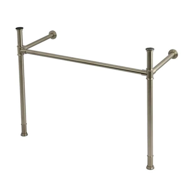 Fauceture 41 in. x 17 in. Stainless Steel and Brass Console Sink Legs in Brushed Nickel