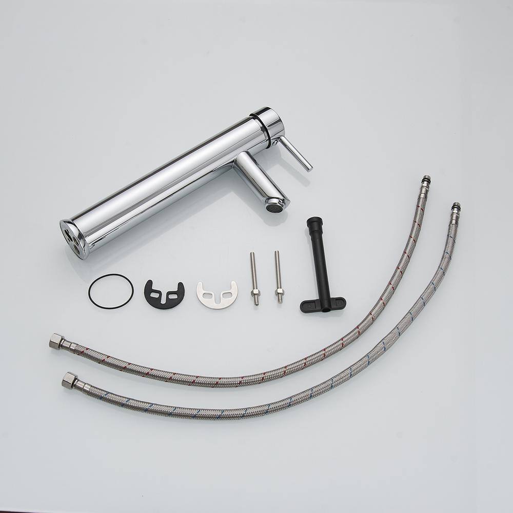 Polished Chrome Single Handle Vessel Sink Faucet