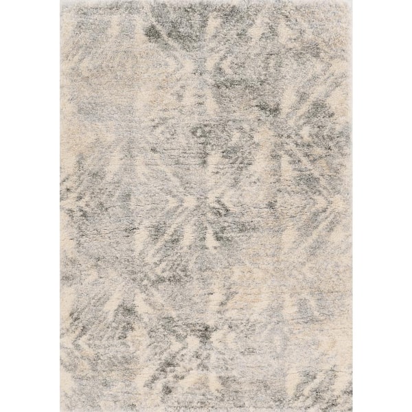 Rune Ivory/Gray 9 ft. x 13 ft. Geometric Modern Area Rug