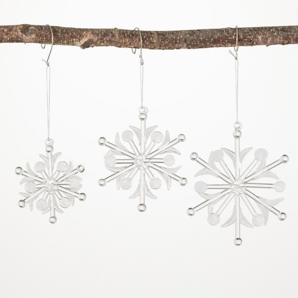  Silver Snowflake Glitter Christmas Decoration