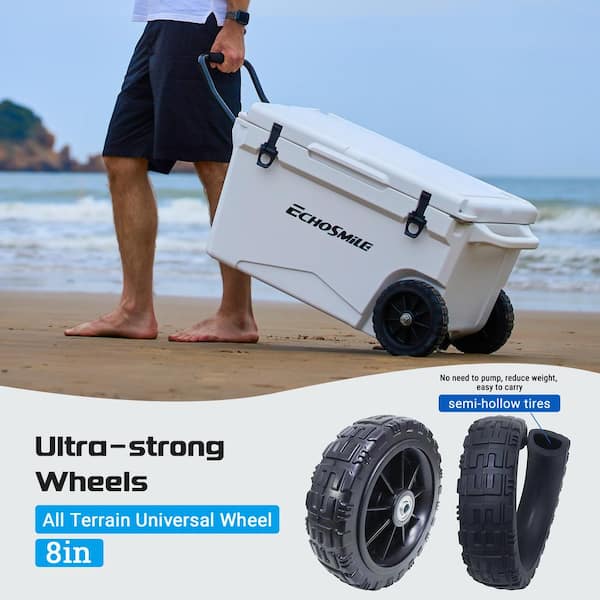 SHISHIKUI holed north ホワイト タンクトップ ITOPFOX 75 qt. New White Insulated Box, Chest Cooler with Wheels