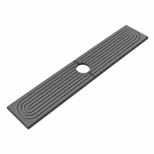 24 in. Countertop-Supported Installation Sink Front Trays, Long Diatomite Fast Drying Stone Sink Front Tray, Black