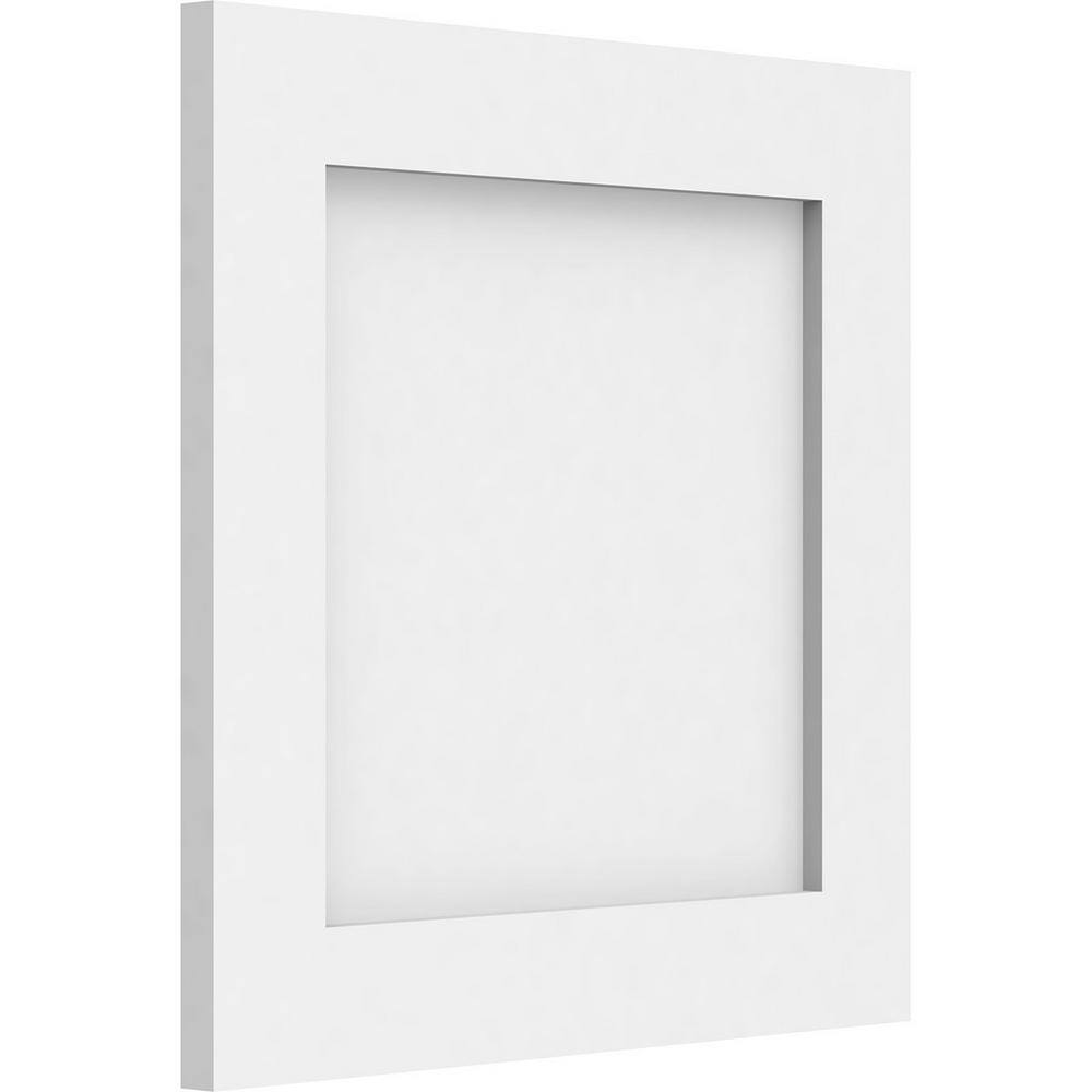 Ekena Millwork 5/8 in. x 14 in. x 14 in. Cornell Flat Panel White PVC ...