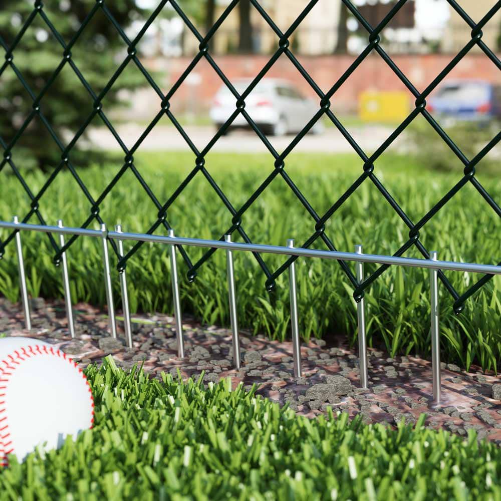 Silver Galvanized Steel No-Dig Fence Panels for Small Pets, 25-Pack