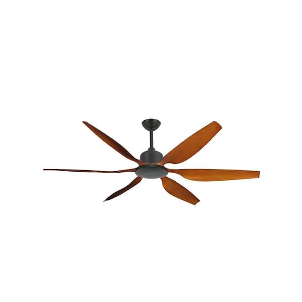 TroposAir Titan II Wi-Fi 66 in. Indoor/Outdoor Oil Rubbed Bronze/Natural Cherry Smart Ceiling Fan with Remote Control