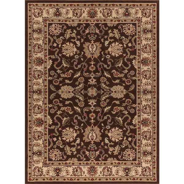 Concord Global Trading Ankara Agra Brown 5 ft. x 7 ft. Area Rug
