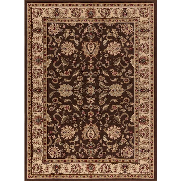 Concord Global Trading Ankara Agra Brown 7 ft. x 10 ft. Area Rug