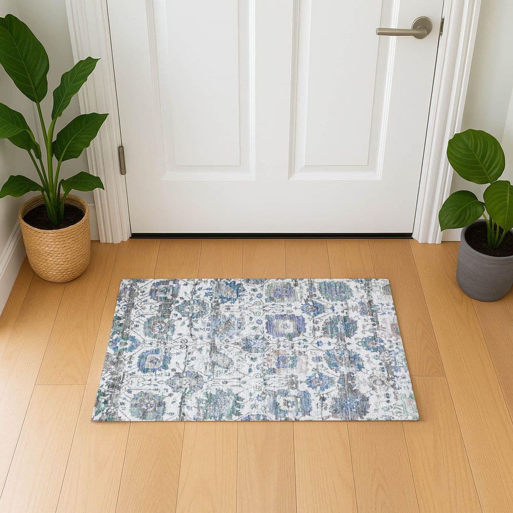 Mayfield Premium Machine Washable Abstract AMF1732 Ivory 2 ft. x 3 ft. Area Rug price history on PriceWatchPro