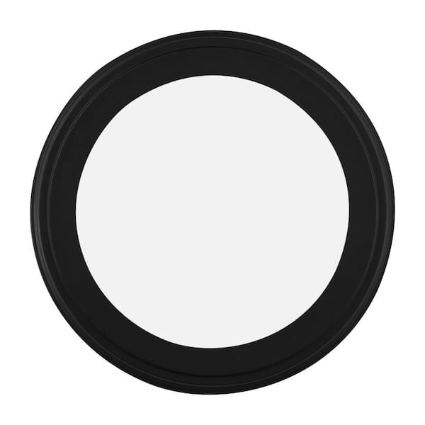 Commercial Electric 13 in. Matte Black 3-CCT LED Round Flush