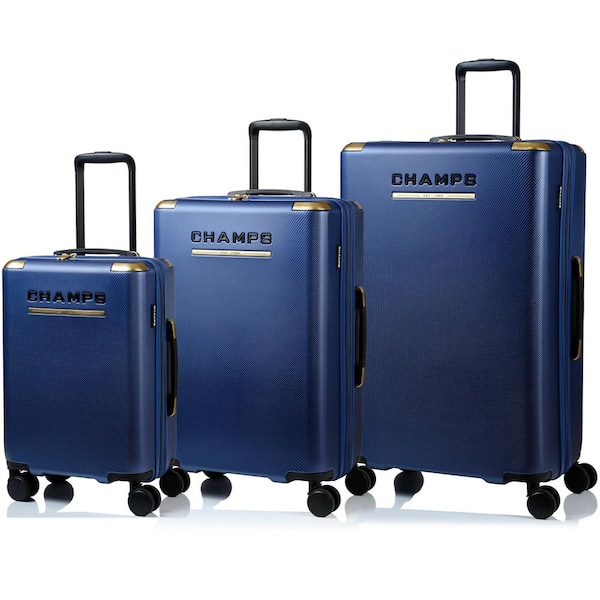 LUXE II 28 in.,24 in., 20 in. Navy Hardside Luggage Set with Spinner Wheels (3-Piece)