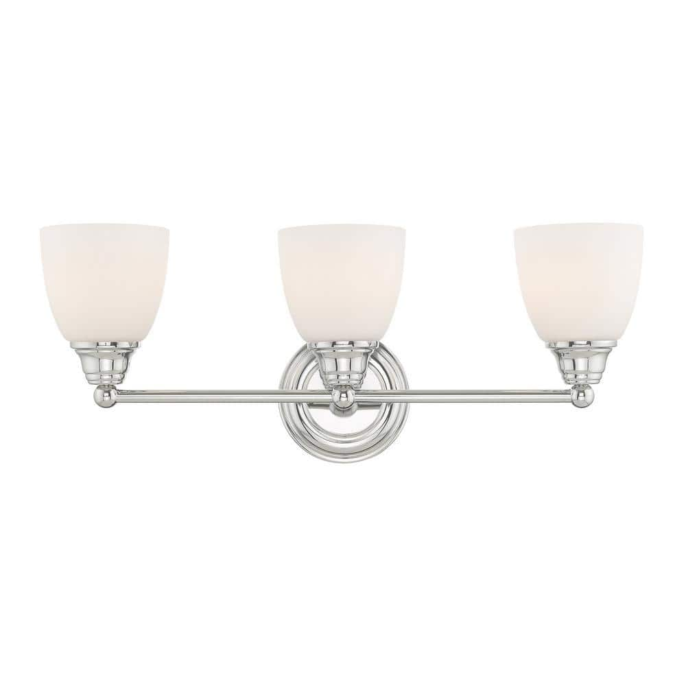 AVIANCE LIGHTING Beaumont 3 Light Polished Chrome Bath Vanity HD43428 ...