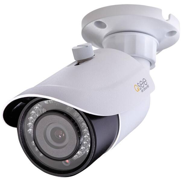 QSEE Wired 4K Ultra HD Add-on IP Bullet Camera with 100ft Night Vision