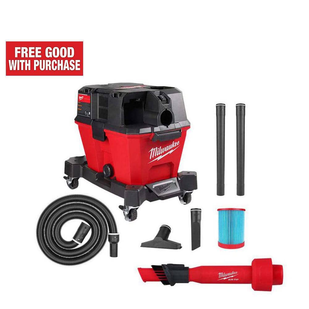 Milwaukee M18 FUEL 6 Gal. Cordless Wet/Dry Shop Vac w/Filter, Hose and