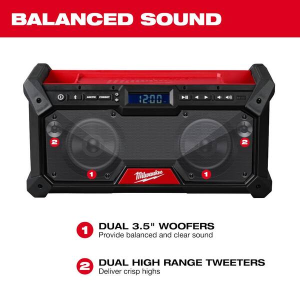 M18 18-Volt Lithium-Ion Cordless Jobsite Radio with M18 5.0 Ah Lithium-Ion XC Extended Capacity Battery Pack