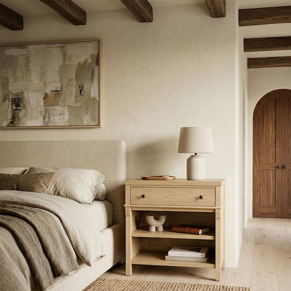 Haylie Oak 1-Drawer Nightstand