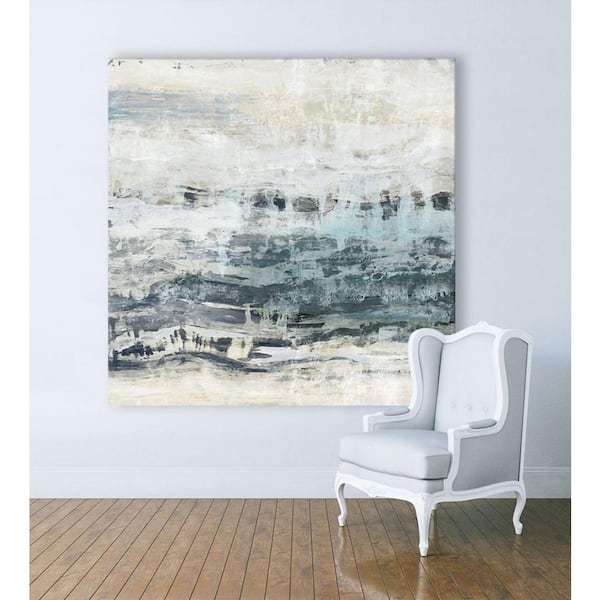 Giant Art 84 in. x 84 in. "Black Waves" by PI Studio Wall Art