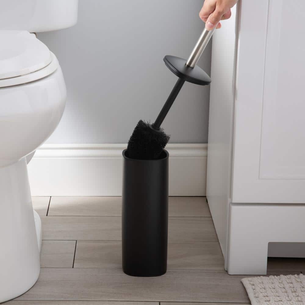 Bryant Black Iron Toilet Brush with Holder