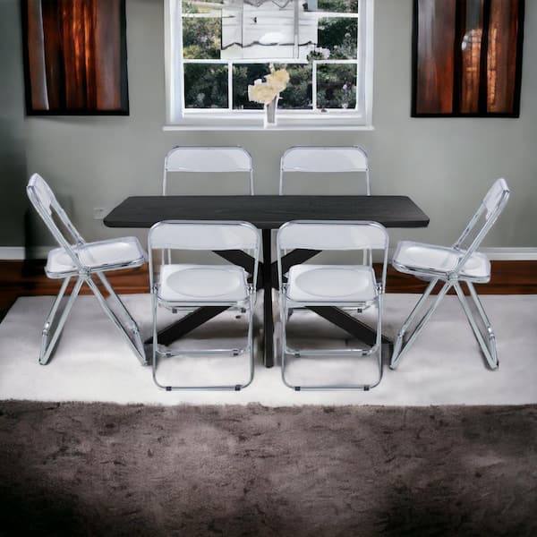 Clear dining room set hot sale