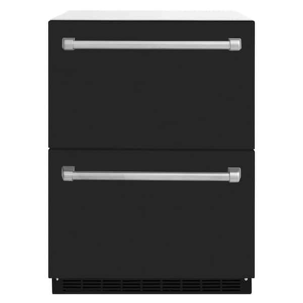 Touchstone 24 in. 4.6 cu. ft. Drawer Refrigerator with Matte Black Doors