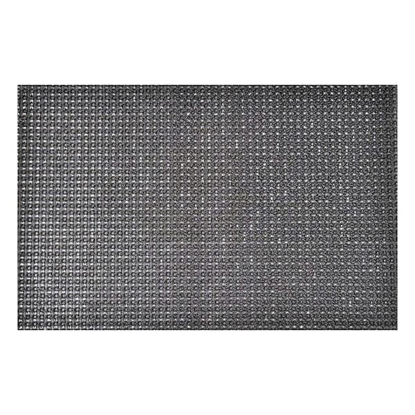 Evideco 16 in. x 24 in. Grey Outdoor Front Door Mat Pixie Artificial Grass
