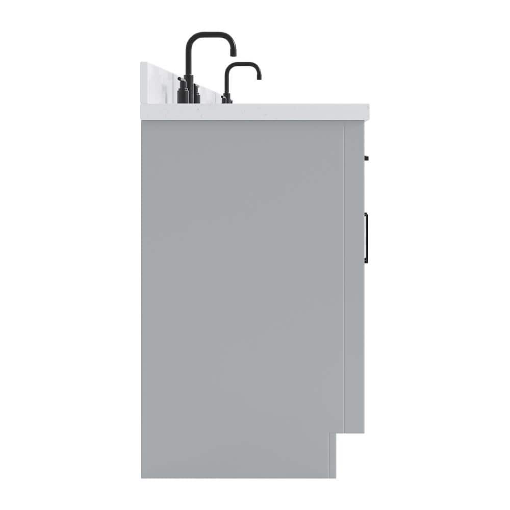 Hepburn 72" Gray Hardwood Double Basin Freestanding Vanity