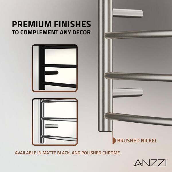 Glow 4-Bar Electric Towel Warmer in Brushed Nickel Glow 4-Bar Electric Towel Warmer in Brushed Nickel