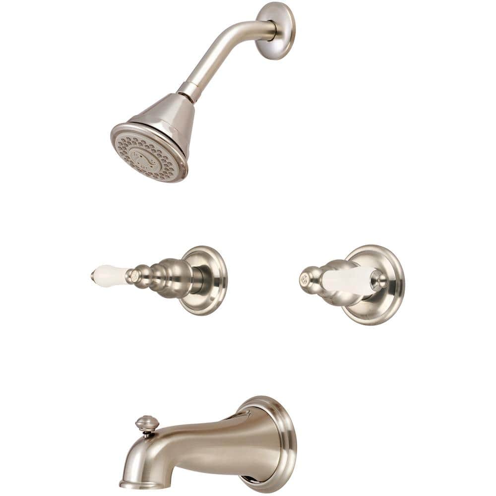 8997-B2-BN Double Handle 4-Spray Tub and Shower Faucet 1.75 GPM in. Brushed Nickel Valve Included price history on PriceWatchPro