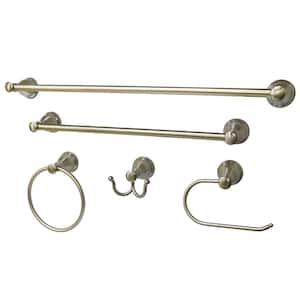 Buena Vista 5-Piece Bath Hardware Set in Brushed Nickel