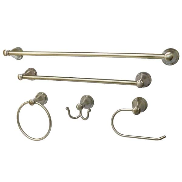 Kingston Brass Mesa Verde 5-Piece Bath Hardware Set in Brushed Nickel