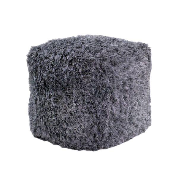 Kas Rugs Silver Accent Pouf