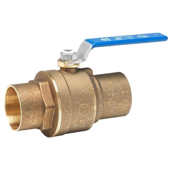 HOMEWERKS 2 in. SWT x 2 in. SWT Full Port Lead Free Brass Ball Valve