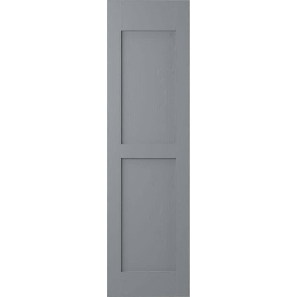 Ocean Swell Mango Wood Raised Panel Exterior Shutters, 12" x 58"