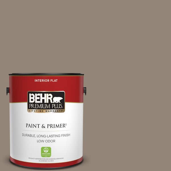 BEHR PREMIUM PLUS 1 gal. #N220-5 Ottertail Flat Low Odor Interior Paint & Primer