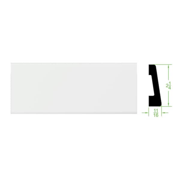 TRIMFINITY WM 324 11/16 x 2-1/4 x 96 in. Finished EcoPoly Interior Polystyrene Ranch Casing Moulding