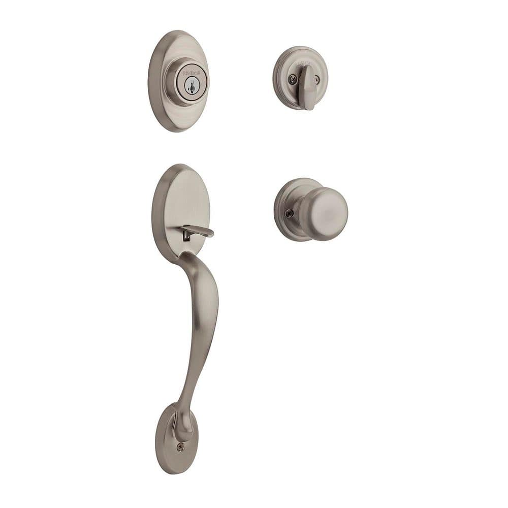 Chelsea Satin Nickel Keyed Entry Single Cylinder Door Handleset with Interior Juno Doorknob Featuring SmartKey Security price history on PriceWatchPro