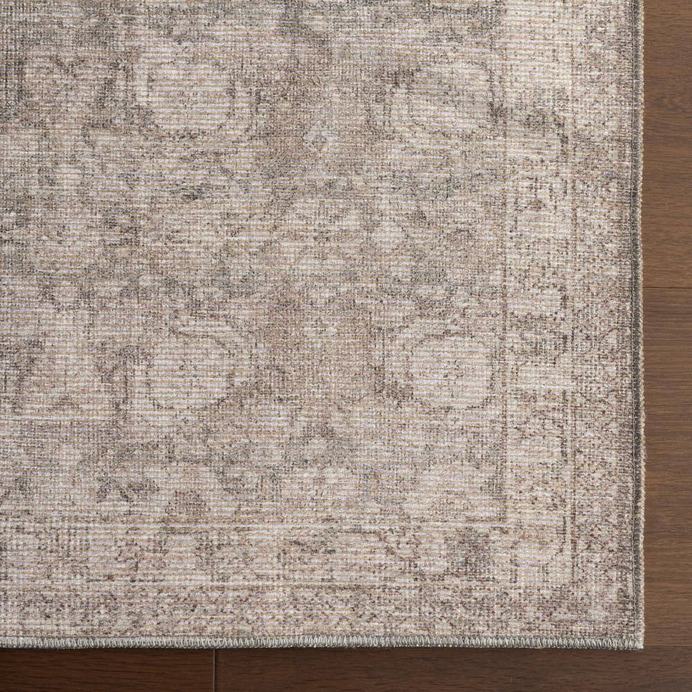 Delphi Dark Beige Rectangular Synthetic Area Rug, 6' 7" x 9'