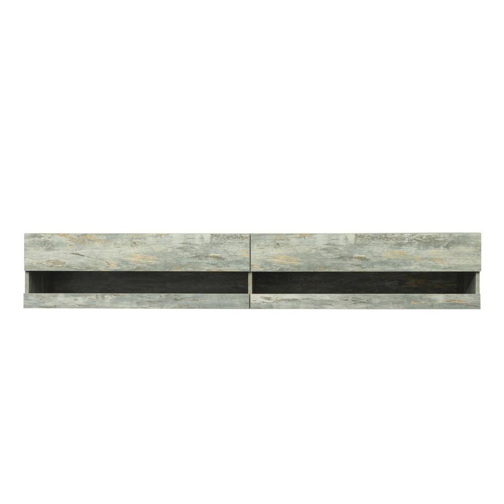 71 in. Gray TV Stand Fits TV's up to 55 in. with 20-Color LEDs