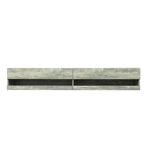 Unbranded 71 in. Gray TV Stand Fits TV's up to 55 in. with 20-Color LEDs
