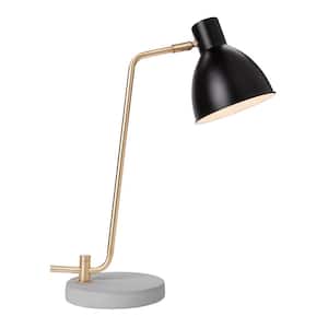 20 .5 in. Black Contemporary Desk or Table Lamp with Free LED Bulb