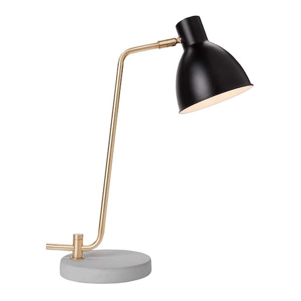 Newhouse Lighting 20 .5 in. Black Contemporary Desk or Table Lamp with Free LED Bulb